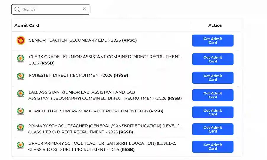 Rajasthan RPSC 2nd Grade Senior Teacher Hall Ticket 2026 Released